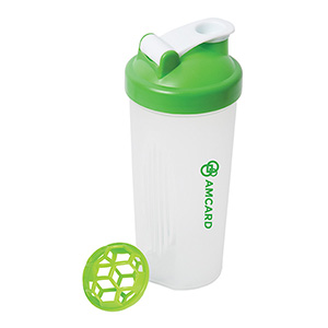 WB8785-CROSS-TRAINER MAX 600 ML. (20 FL. OZ.) LARGE SHAKER BOTTLE-Clear/Lime Green